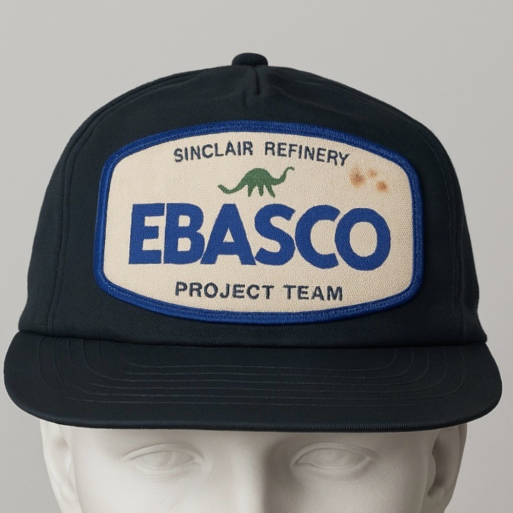 Vintage EBASCO Refinery Project Team Snapback Hat Black